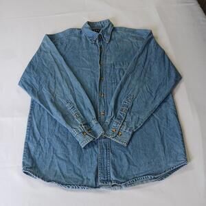 OXER RN#98891 Men's Cotton Long Sleeve Button-Down Denim Skirt Size Medium